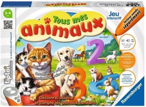 RAV008384 - Jeu interractif avec stylo TIPTOI - Tous mes animaux |à partir de 3 ans - 1