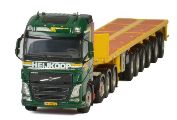Miniature VOLVO FH4 GL 8x4 avec plateau 6 Essieux HEIJKOOP WSI