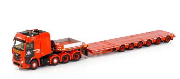 WSI01-3409 - MERCEDES ACTROS MP5 SLT BIGSPACE 8x4 avec plateau surbaissé 6 essieux VAN GRINSVEN - 1