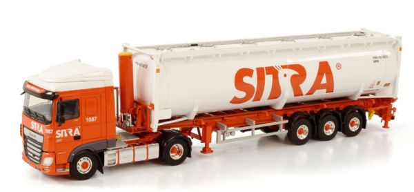 WSI01-3761 - DAF XF SC MY2017 4x2 avec porte container et container-citerne 3 Essieux SITRA - 1