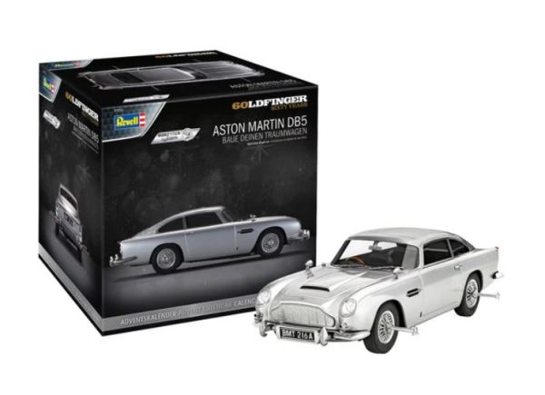 REV01055 - Calendrier de l'avent - ASTON MARTIN DB5 - JAMES BOND 007 à assembler et à peindre - 1