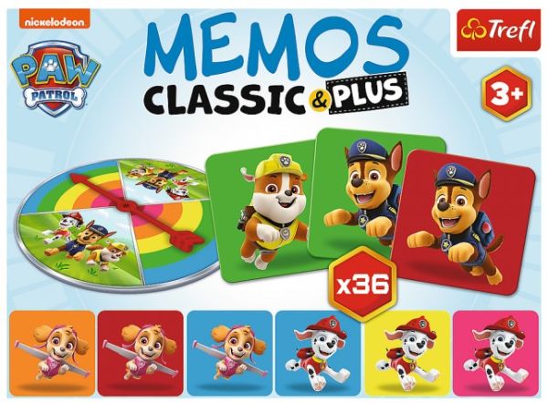 Memos Classic et plus PAT PATROUILLE, dés 3 ans