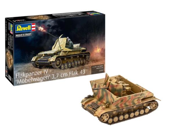 REV03363 - Char FLAKPANZER IV - Möbelwagen 3.5cm Flak 43 à assembler et à peindre - 1