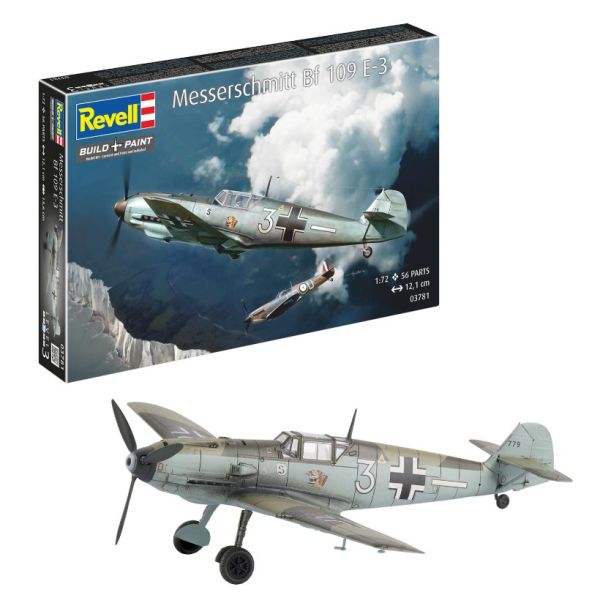 REV03781 - Avion militaire MESSERSCHMITT BF109E-3 à assembler et à peindre - 1