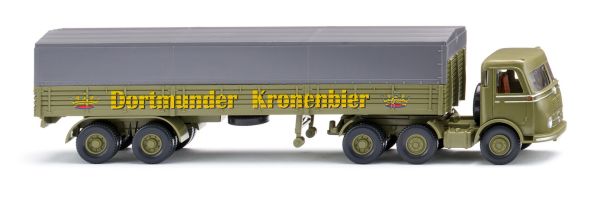 WIK051457 - MERCEDES-BENZ LPS 333 6x4 avec remorque bâchée 2 essieux DORTMUNDER KRONENBIER - 1