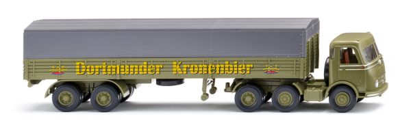 WIK051457 - MERCEDES-BENZ LPS 333 6x4 avec remorque bâchée 2 essieux DORTMUNDER KRONENBIER - 1