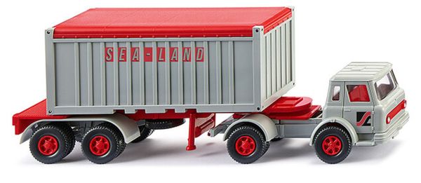 WIK052501 - INTERNATIONAL 4x2 avec porte container 2 essieux et container bâché SEA-LAND - 1