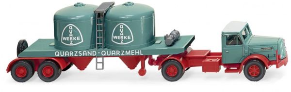 WIK053405 - Camion 4X2 remorque 2 essieux chimique Henschel Quarzwerke - 1