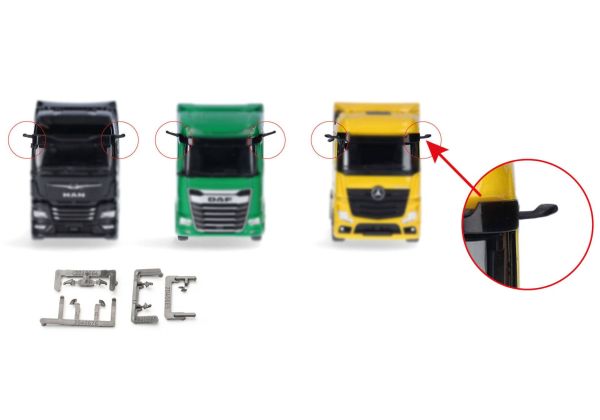 HER054447 - Accessoires rétroviseurs pour MERCEDES BENZ Actros, MAN TGX et DAF XG - 5 pièces - 1