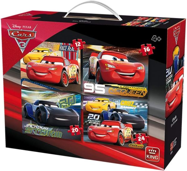 KING05504 - 4 Puzzles 12-16-20-24 pièces CARS 3 - 1