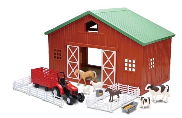 NEW05645 - Coffret de la ferme avec grange animaux et tracteur remorque - 1