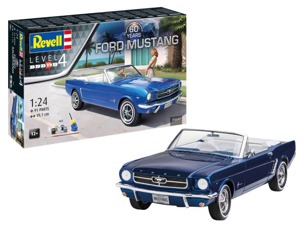 REV05647 - Coffret cadeau 60e anniversaire - FORD Mustang à assembler avec accessoires de base - 1