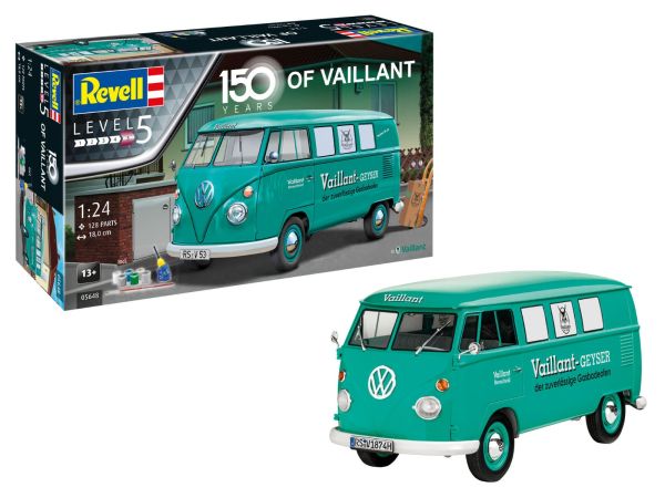 REV05648 - Coffret cadeau 150 ans de Vaillant – VOLKSWAGEN T1 Bus à assembler avec accessoires de base - 1