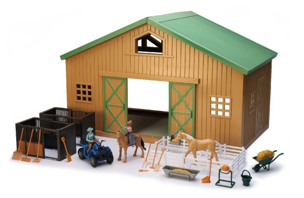 NEW05655 - Coffret de la ferme VALLEY RANCH avec grange animaux et accessoires - 1