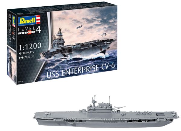 REV05824 - Bateau USS Enterprise CV-6 à assembler et à peindre - 1