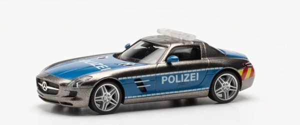HER096515 - MERCEDES SLS AMG de police bleue et grise - 1