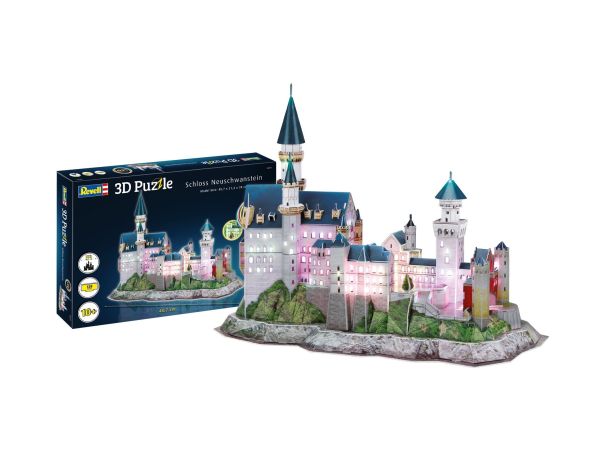 REV00151 - Puzzle 3D 148 Pièces Château Neuschwanstein – Edition Led - 1