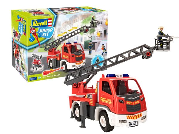 REV00823 - Camion de pompier grande échelle avec figurine à assembler - 1