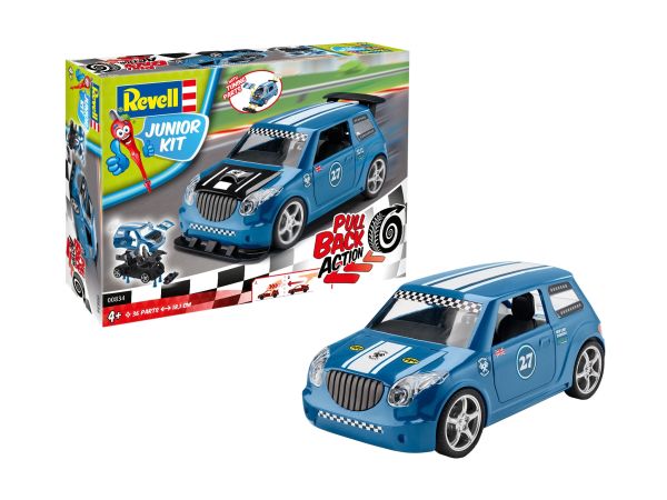 REV00834 - Voiture de rallye bleue à assembler et à friction - 1