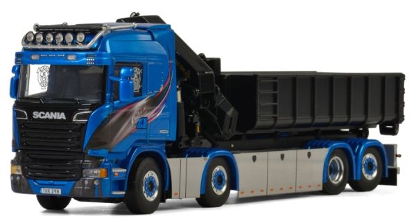 WSI01-2195 - SCANIA R13 8x2 Porteur avec benne déposable et grue PALFINGER 7400.2 - 1