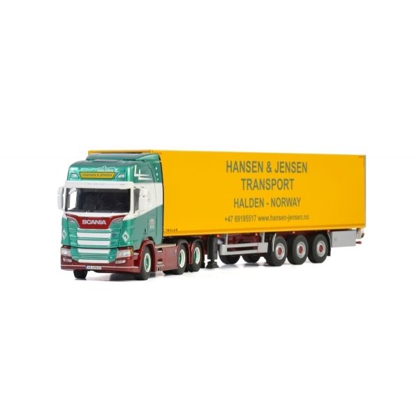 WSI01-2652 - SCANIA R Highline avec remorque frigo 3 essieux HANSEN & JENSEN - 1