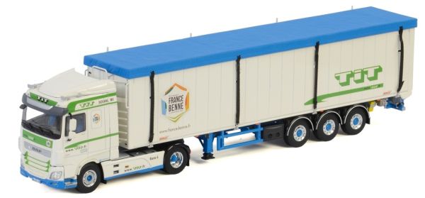 WSI01-2979 - DAF XF SC 4x2 avec remorque bâchée 3 Essieux TIT - 1