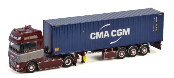 WSI01-3225 - DAF XF SSC 4x2 avec porte container 3 Essieux et container CMA/CGM ROLING - 1
