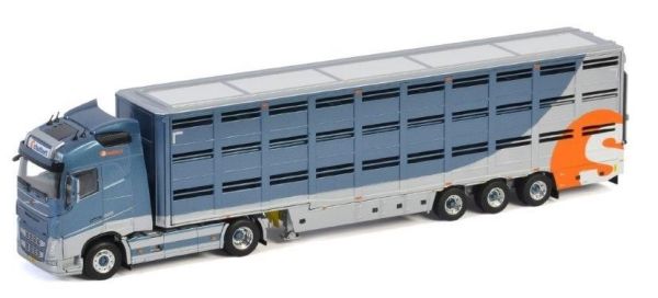 WSI02-2641 - VOLVO FH04 Gl. 4x2 avec remorque bétaillère 3 Essieux SCHUTTERT - 1