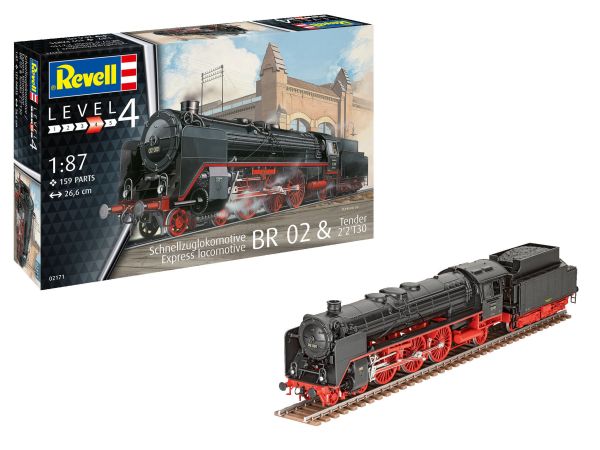 REV02171 - Locomotive BR 02 & Tender 2'2'T30 pour train rapides à assembler - 1