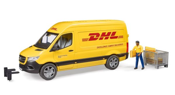 BRU2671 - MERCEDES Sprinter DHL avec conducteur et accessoires - 1