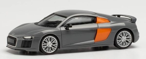 HER028516-002 - AUDI R8 V10 Plus gris et orange - 1