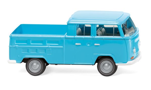 WIK031404 - VOLKSWAGEN T2 double cabine bleu - 1