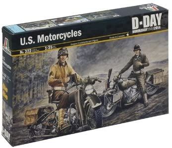 ITA0322 - U.S. Motorcycles WWII – D-Day à assembler et à peindre - 1