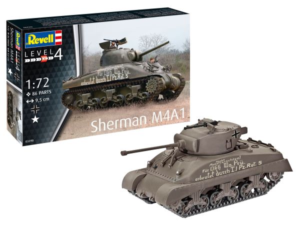 REV03290 - Char SHERMAN M4A1 à assembler et à peindre - 1