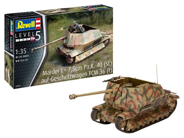 1/72 Maquette à monter MARDER 1 -7.5 Cm PA.K 40 SF AUF - REVELL - REV03292