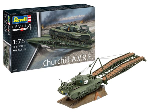 REV03297 - Char CHURCHILL  A.V.R.E. à assembler et à peindre - 1