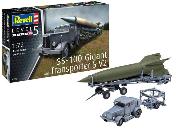 REV03310 - Véhicule SS-100 GIGANT + Transporter + V2 à assembler et à peindre - 1
