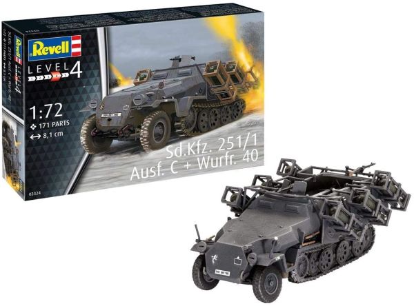 REV03324 - Véhicule SD.KFZ. 251/1 AUSF. C + WURFR. 4 à assembler et peindre - 1