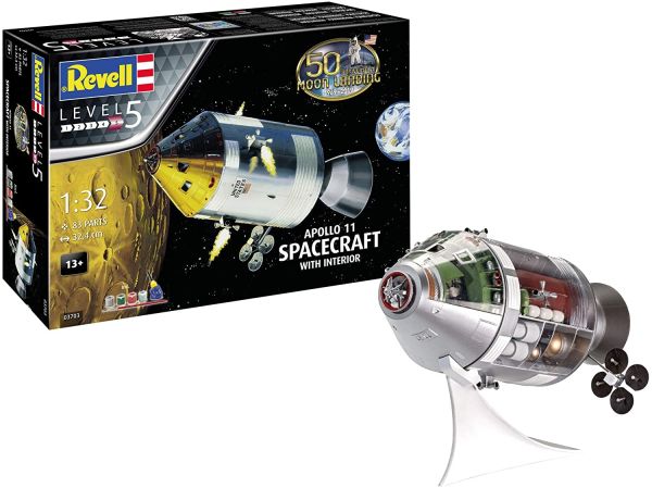 REV03703 - Vaisseau spatial Apollo 11 avec intérieur avec peinture à assembler - 1