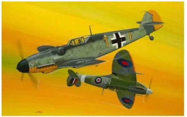 REV03710 - Combat set Avion BF109G-10 & SPITFIRE à assembler et à peindre - 1