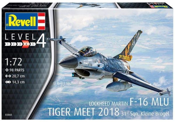 REV03860 - Avion de chasse F-16 MLU TIGER MEET 2018 31 Sqn. Kleine Brogel à assembler et à peindre - 1
