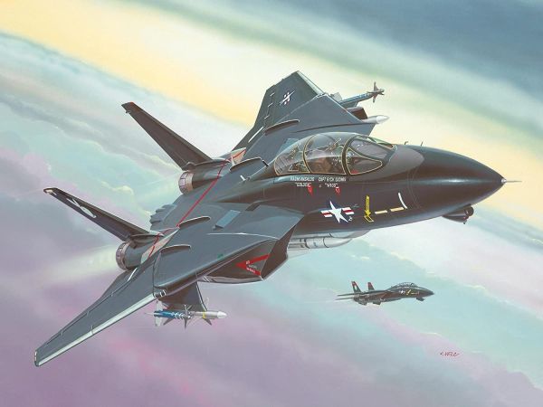 REV04029 - Avion de chasse F-14A Tomcat noir à assembler et à peindre - 1