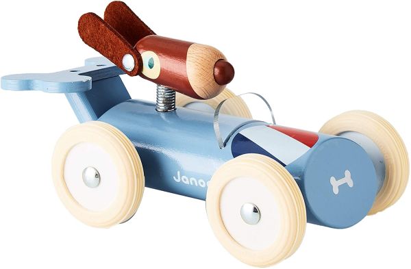 JAN04495 - Voiture avec chien à promener Bleue ciel  – Spirit Louis - 1