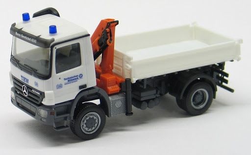 HER048958 - MERCEDES Actros S 4x2 Benne avec grue THW - 1