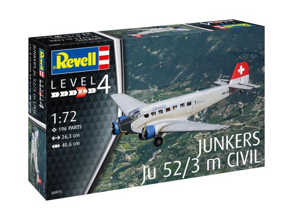 REV04975 - Avion Junkers Ju52 / 3m Civil à assembler et à peindre - 1
