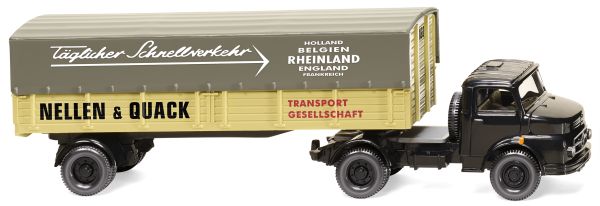 WIK051002 - MERCEDES 4x2 avec remorque bâchée 1 Essieu NELLEN & QUACK - 1