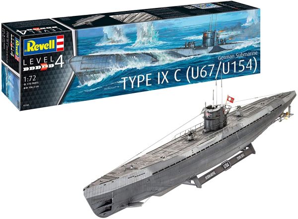 REV05166 - Sous-marin allemand Type IXC U67 / U154 à assembler et à peindre - 1