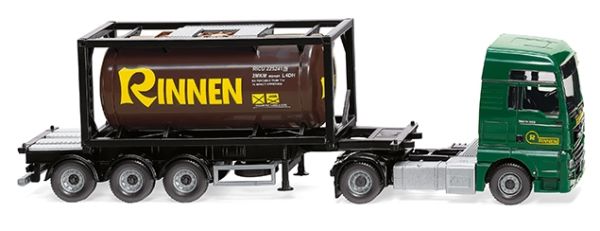 WIK053606 - MAN TGX Euro 6c 4x2 avec porte container et container citerne RINNEN - 1