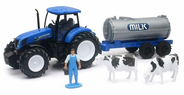 NEW05523C - NEW HOLLAND T7 270 avec tonne a eau et vache - 1