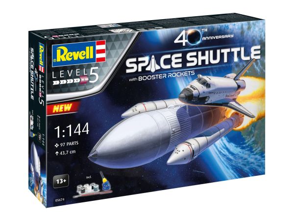 REV05674 - Coffret Cadeau Navette Spatiale & Booster Rockets  40e. Anniversaire à assembler et à peindre - 1